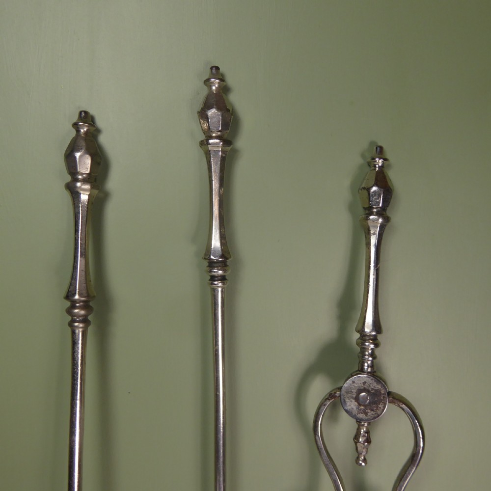 SET OF EARLY 19TH C STEEL FIRE TOOLS View III