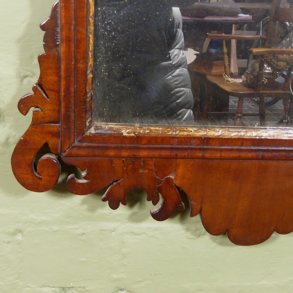 18TH C MAHOGANY FRET CUT MIRROR View IV