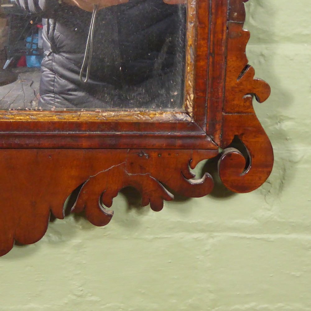 18TH C MAHOGANY FRET CUT MIRROR View VI