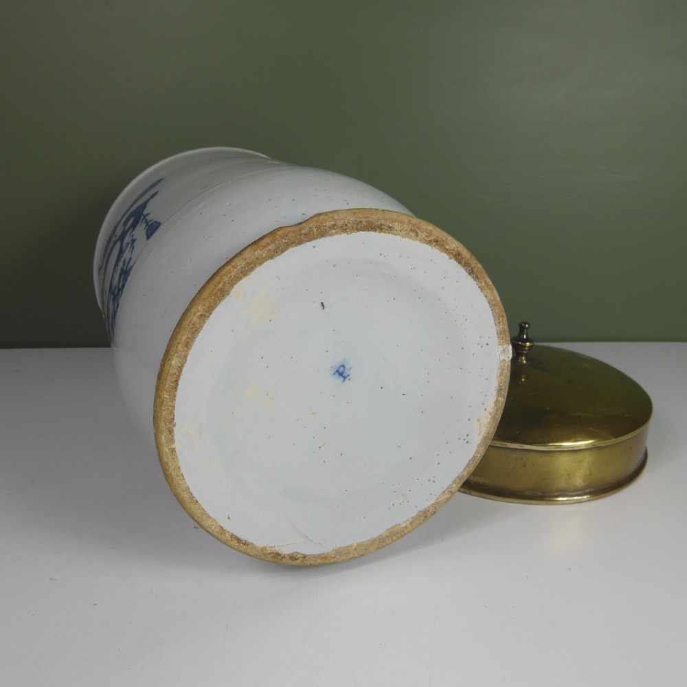 LARGE 18TH C DELFT POTTERY APOTHECARY JAR View VI