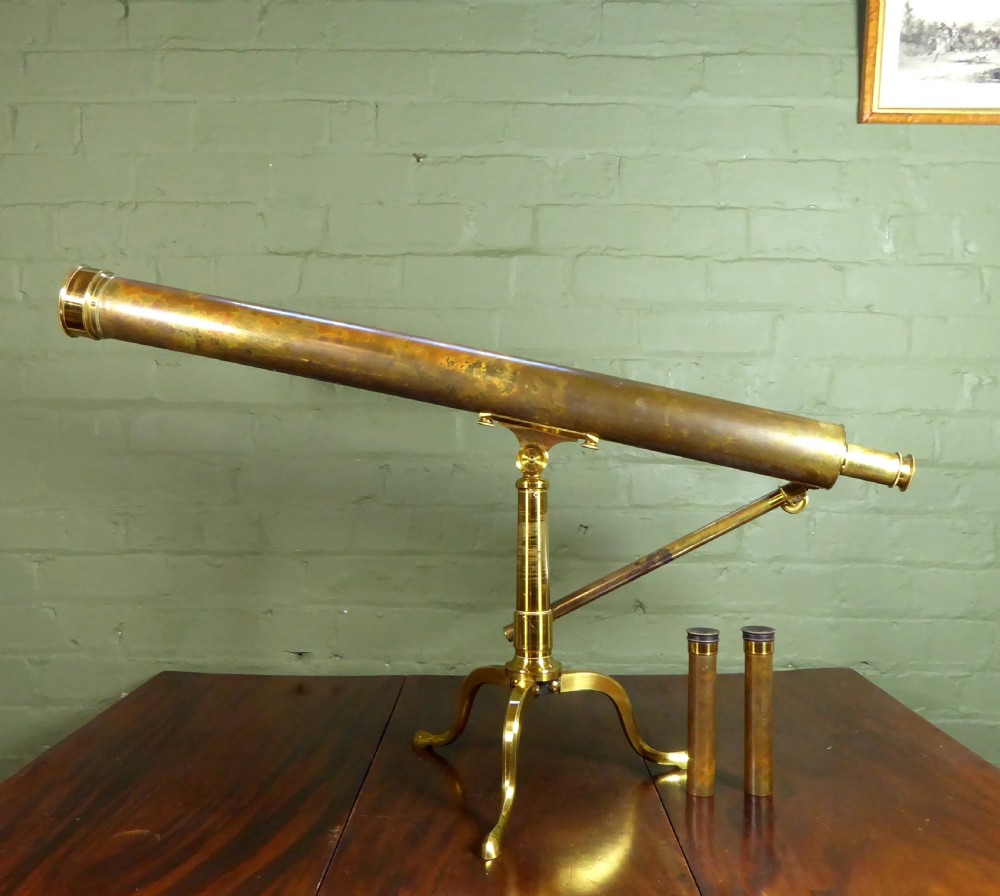 LARGE 19TH C BRASS TELESCOPE View IV