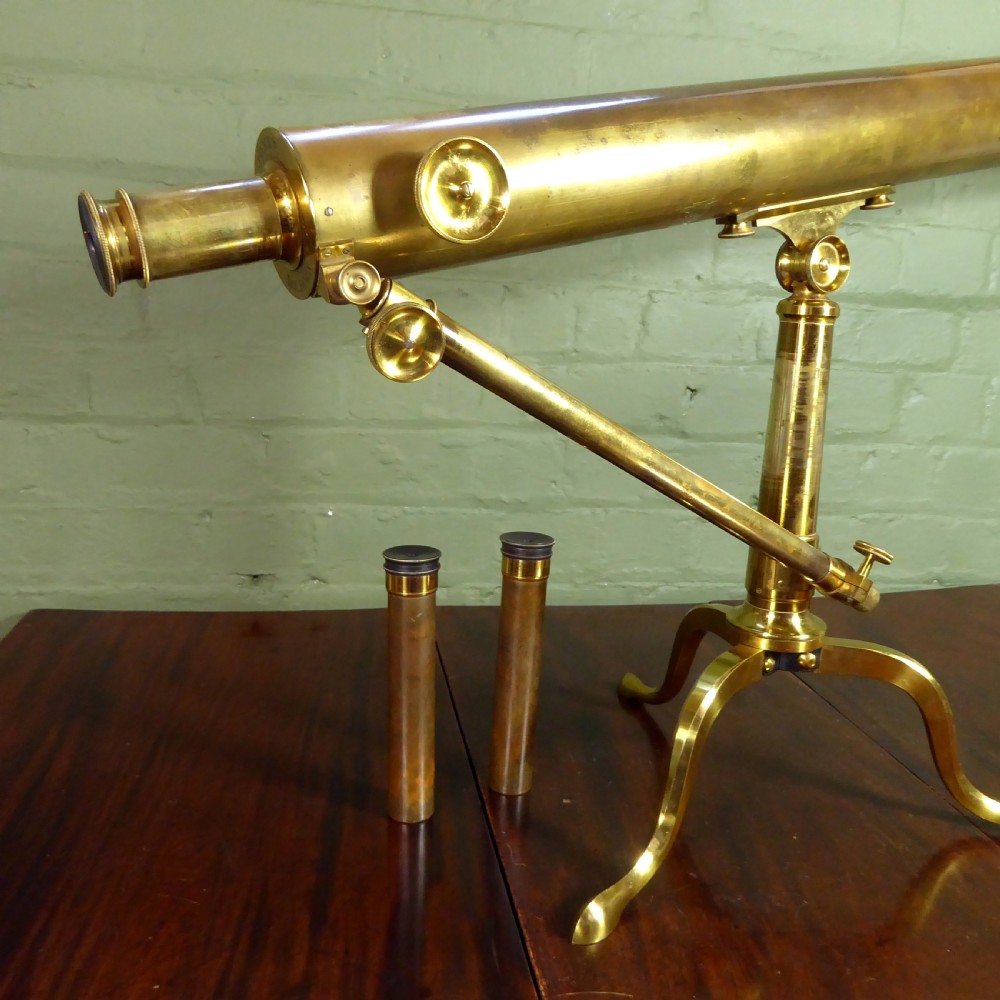 LARGE 19TH C BRASS TELESCOPE View V
