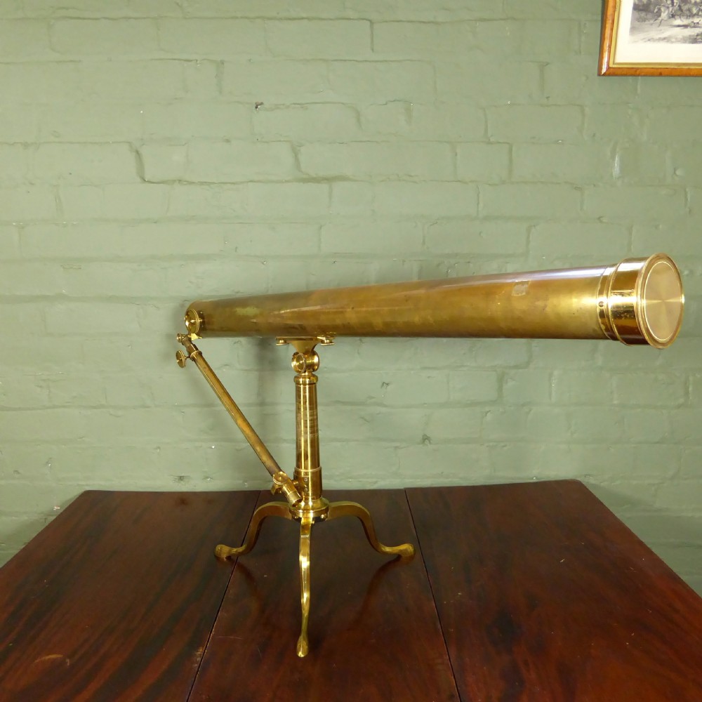 LARGE 19TH C BRASS TELESCOPE View VII