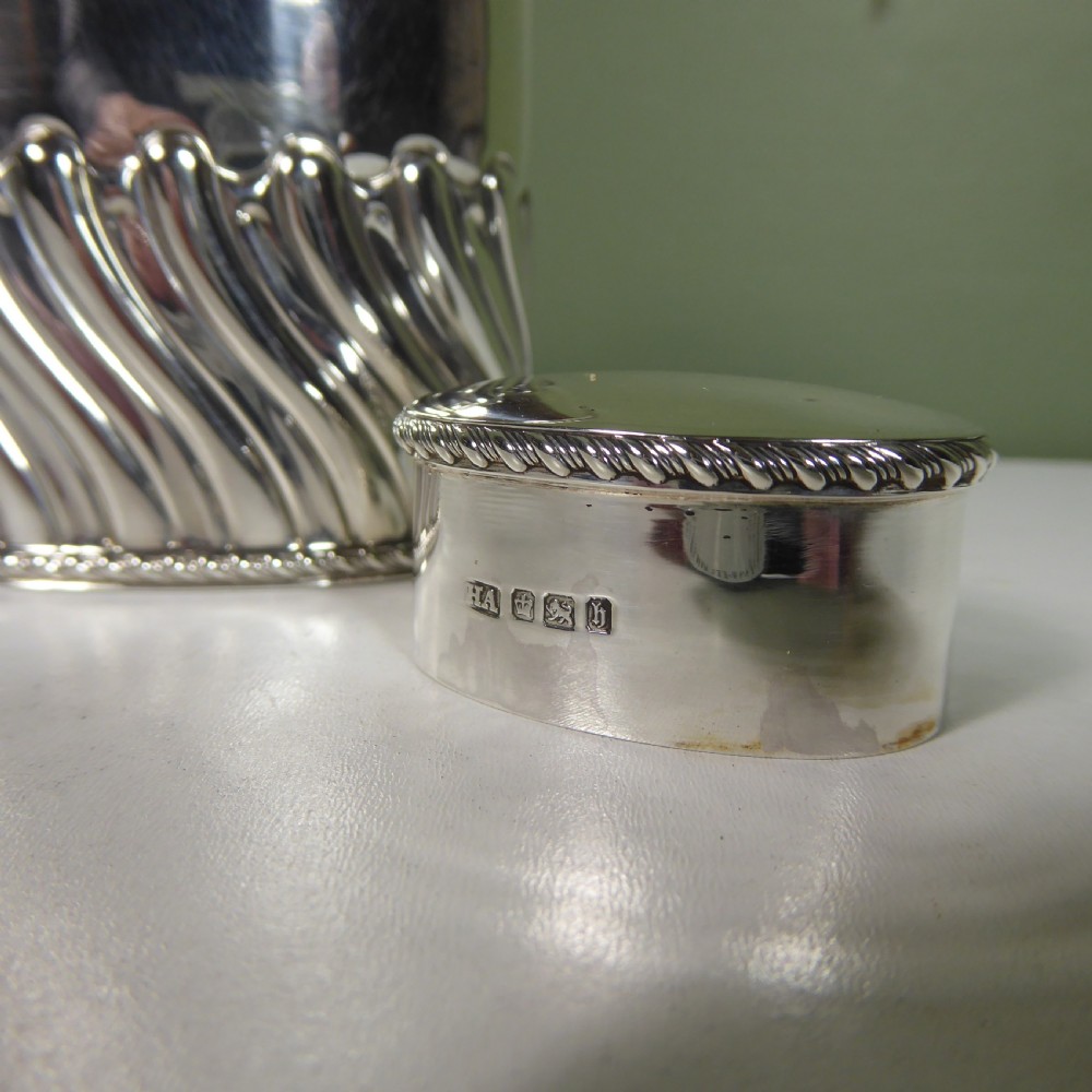 SOLID SILVER TEA CADDY View VI