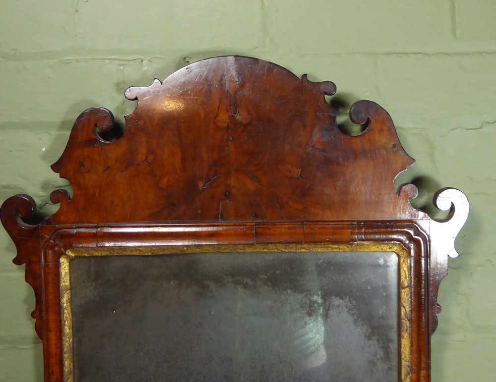18TH C WALNUT FRET CUT MIRROR View IV