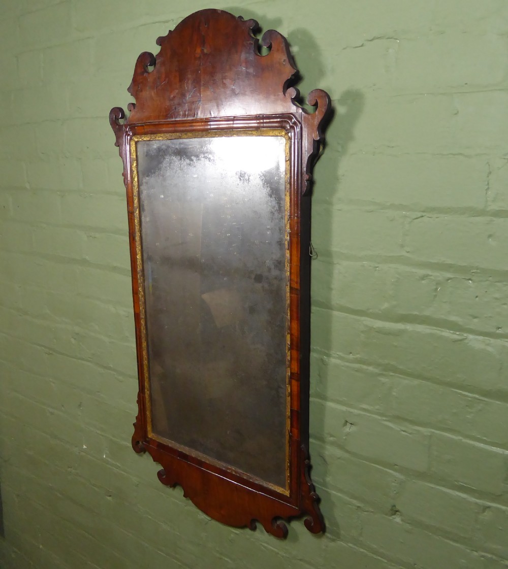 18TH C WALNUT FRET CUT MIRROR View V