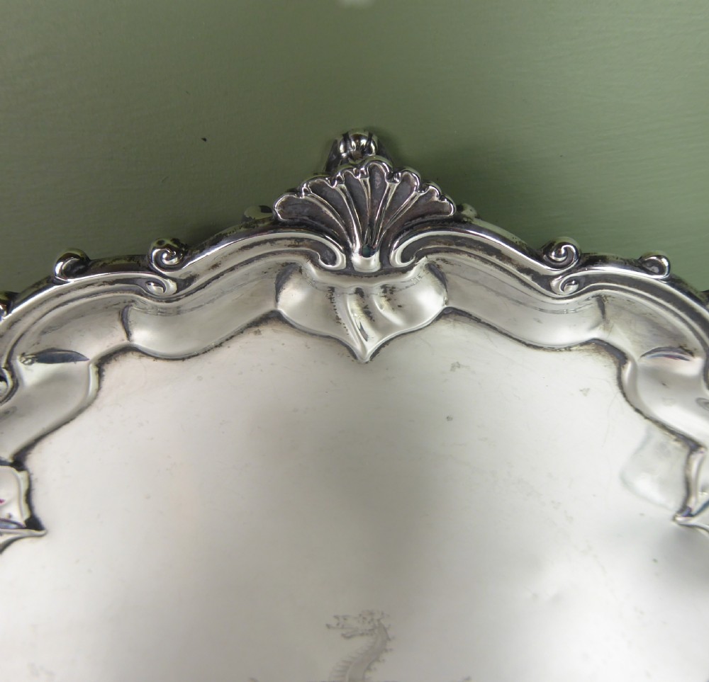 SOLID SILVER SALVER 1896 View III