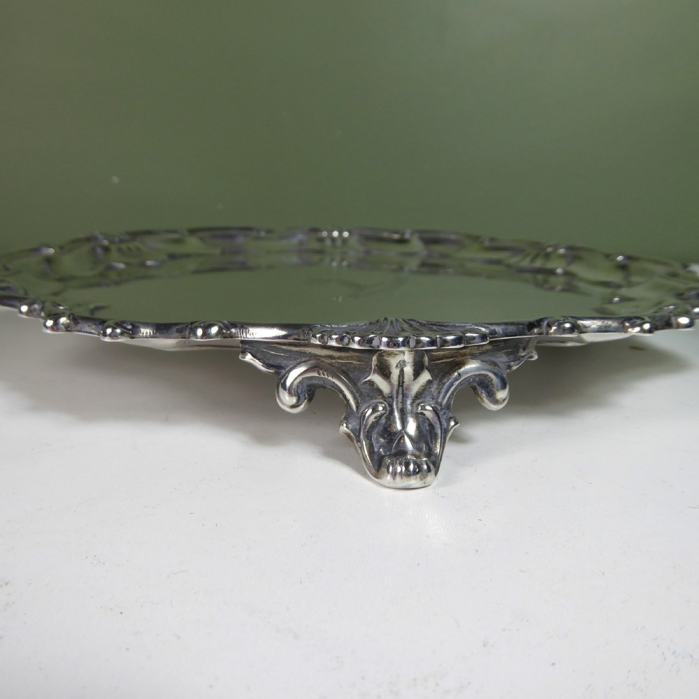 SOLID SILVER SALVER 1896 View V