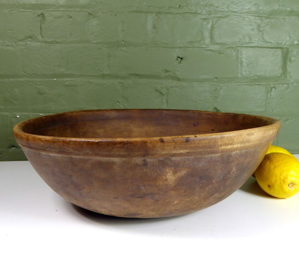 LARGE 19TH C DAIRY BOWL