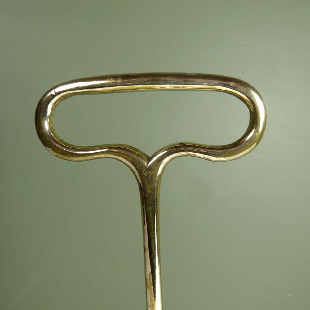 EARLY 19TH C BRASS DOOR STOP, DOOR PORTER View V