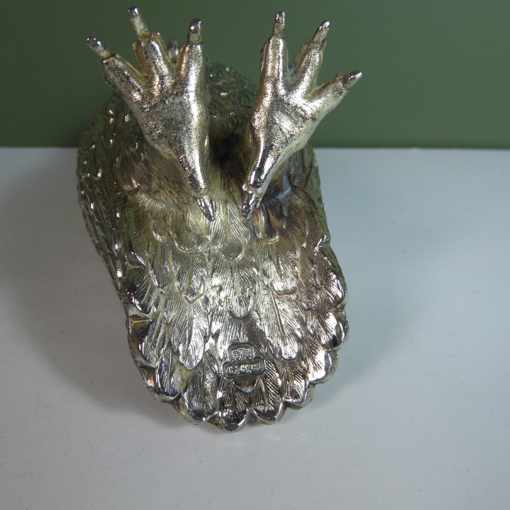 SILVER PLATED OWL View V