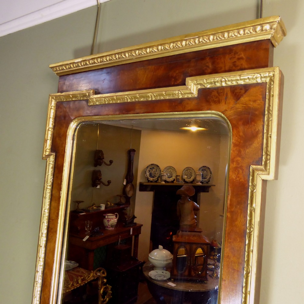 LARGE 19TH C WALNUT & GILT MIRROR View IV