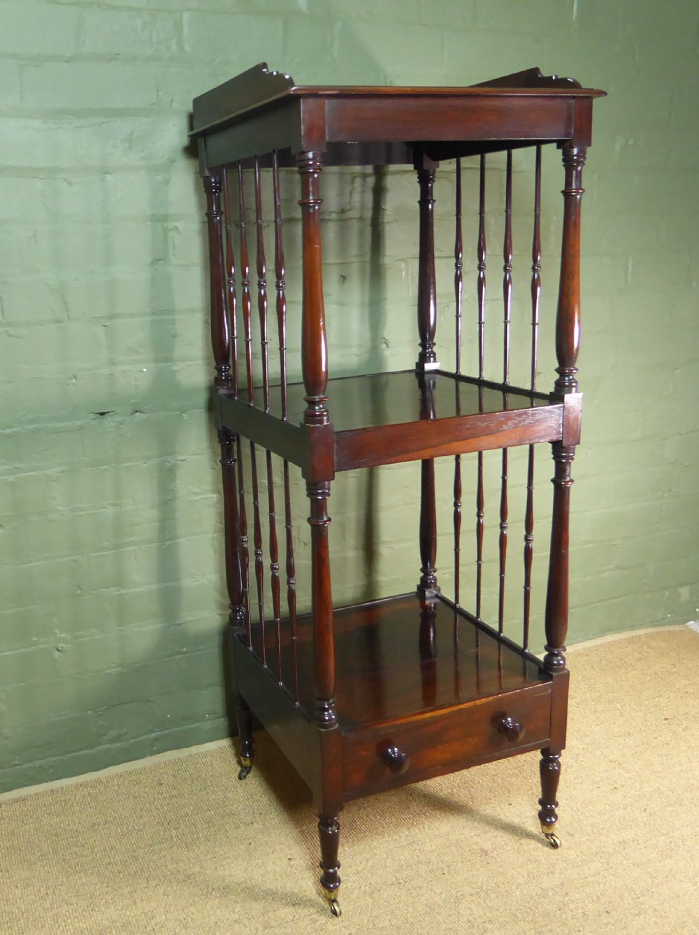 19TH C ROSEWOOD WHATNOT