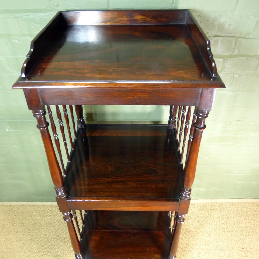 19TH C ROSEWOOD WHATNOT View V