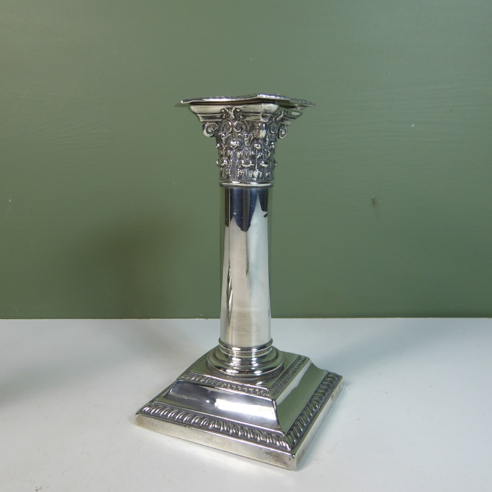 PAIR OF SILVER CANDLESTICKS 1877 View III