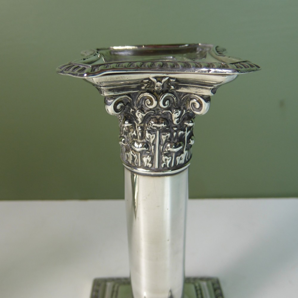 PAIR OF SILVER CANDLESTICKS 1877 View IV
