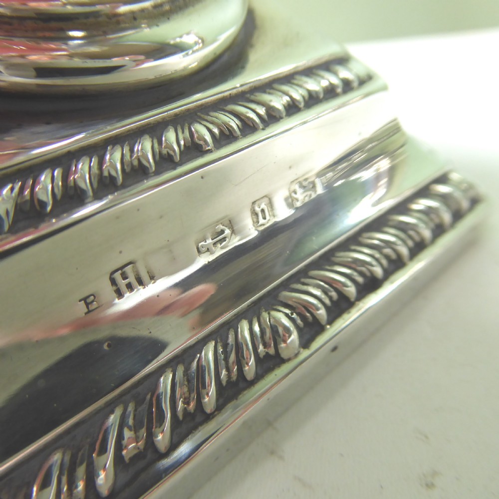 PAIR OF SILVER CANDLESTICKS 1877 View V