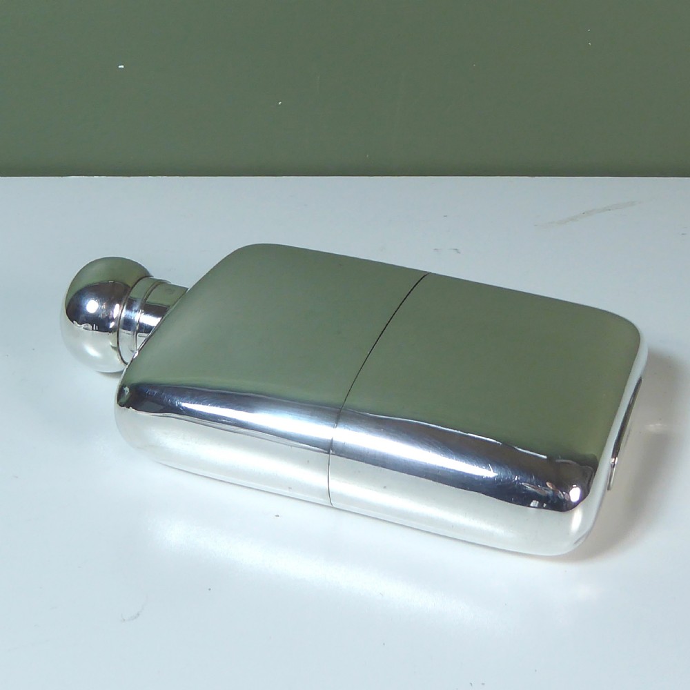 LARGE SILVER HIP FLASK WITH CUP 1896 View II