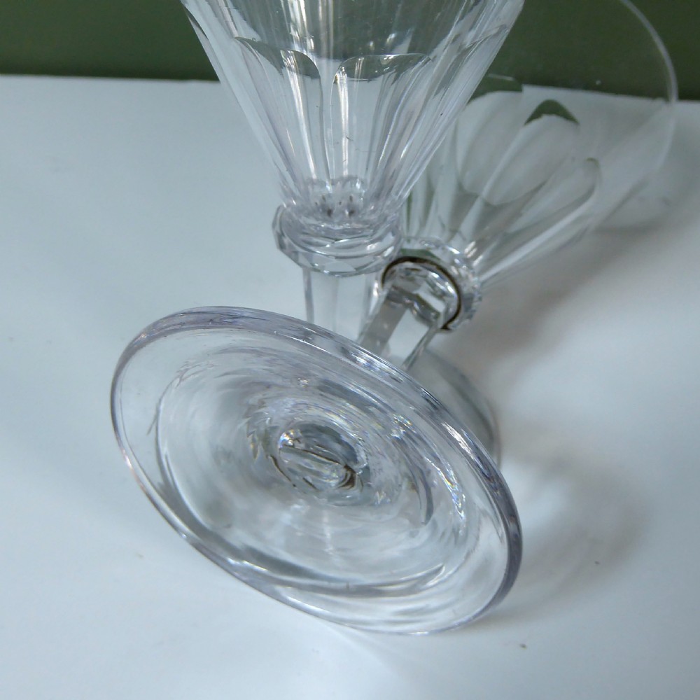 SET OF SIX 19TH C WINE GLASSES View IV