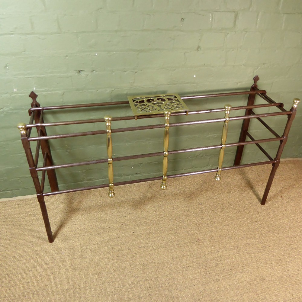 UNUSUAL, ADJUSTABLE 19TH C FIRE FENDER View II