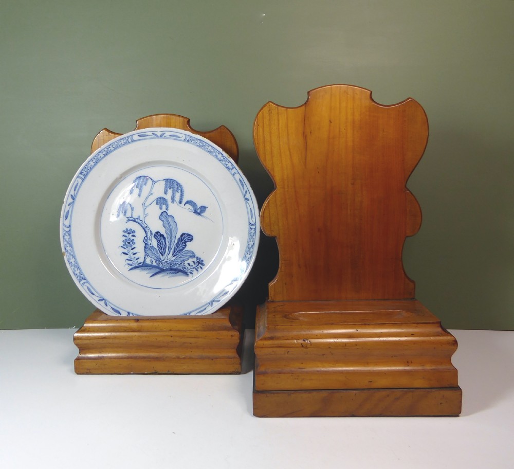 PAIR OF 19TH C SATINWOOD CHARGER STANDS View III