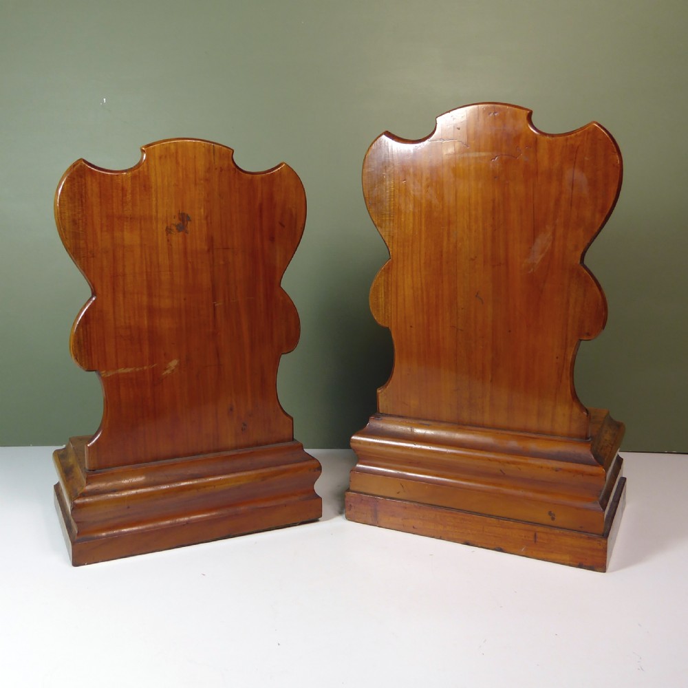PAIR OF 19TH C SATINWOOD CHARGER STANDS View V