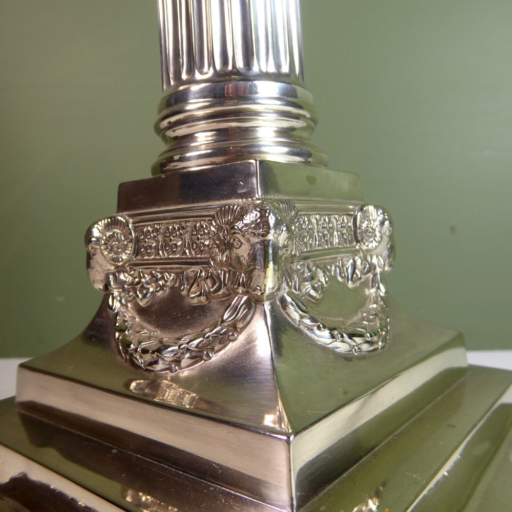 19TH C SILVER PLATED LAMP View IV