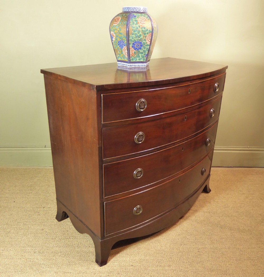 EARLY 19TH C MAHOGANY CHEST OF DRAWERS View V