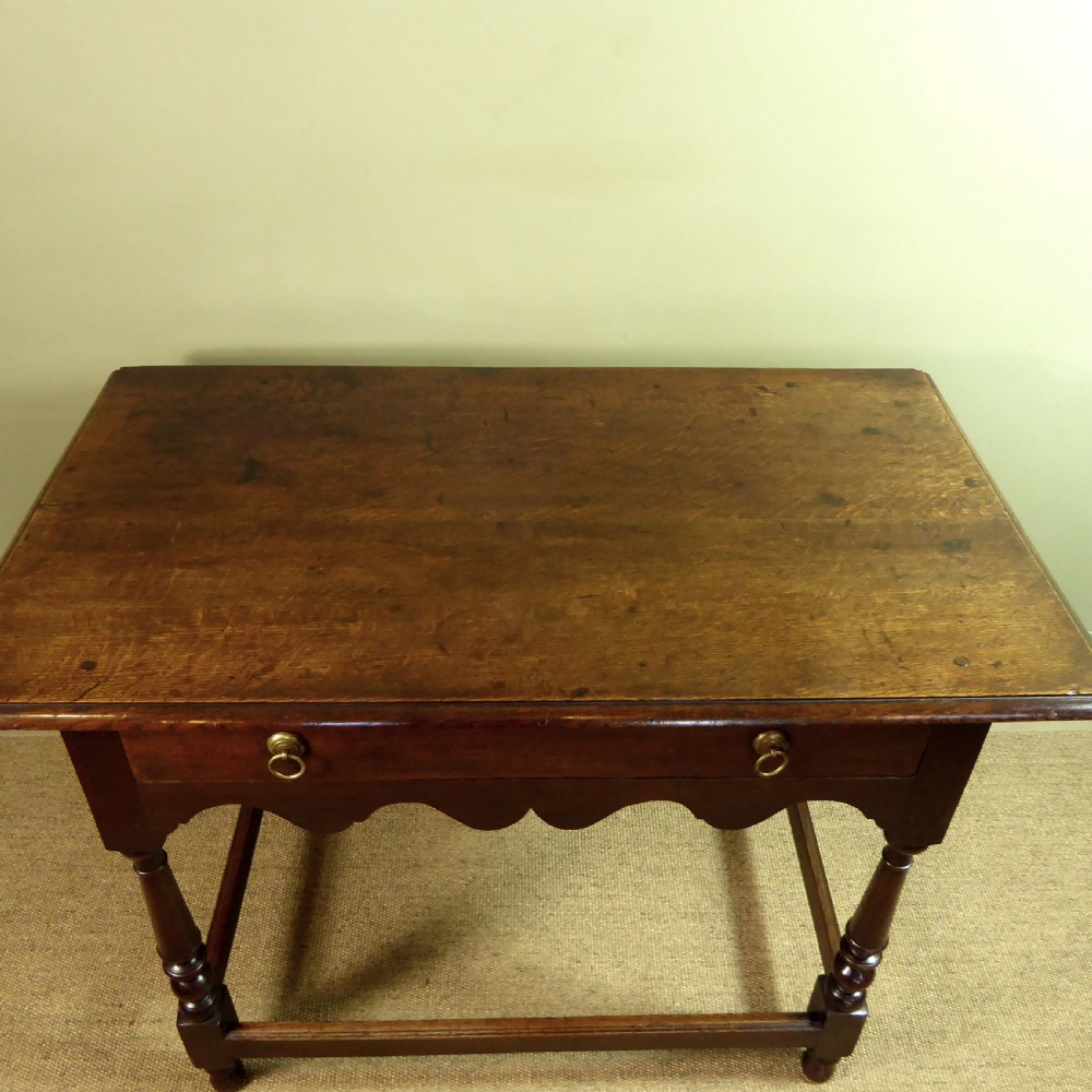 EARLY 18TH C OAK SIDE TABLE View V