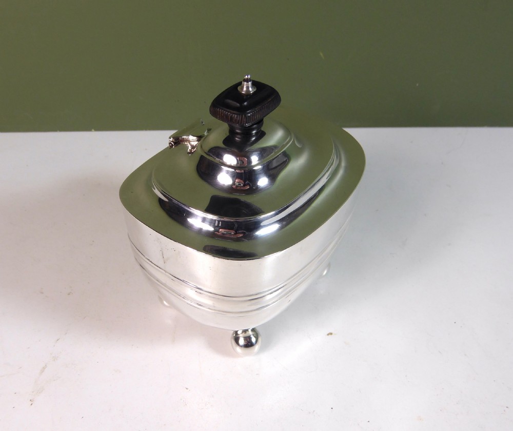 SOLID SILVER TEA CADDY 1907 View V