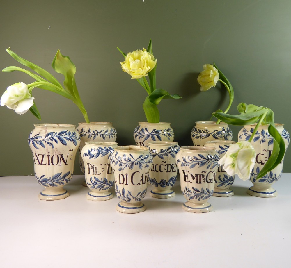 SET OF 18TH C APOTHECARY JARS View II