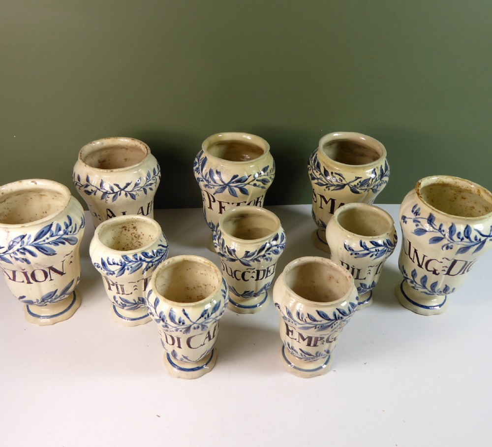 SET OF 18TH C APOTHECARY JARS View III