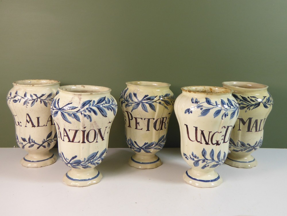 SET OF 18TH C APOTHECARY JARS View IV