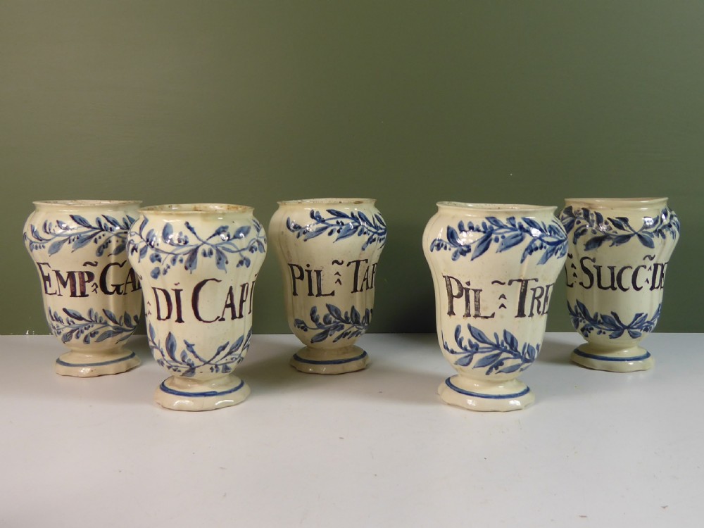 SET OF 18TH C APOTHECARY JARS View V