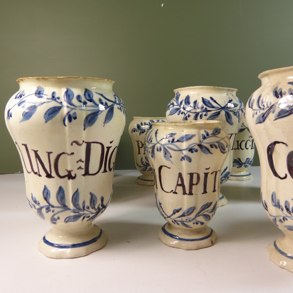 SET OF 18TH C APOTHECARY JARS View VII
