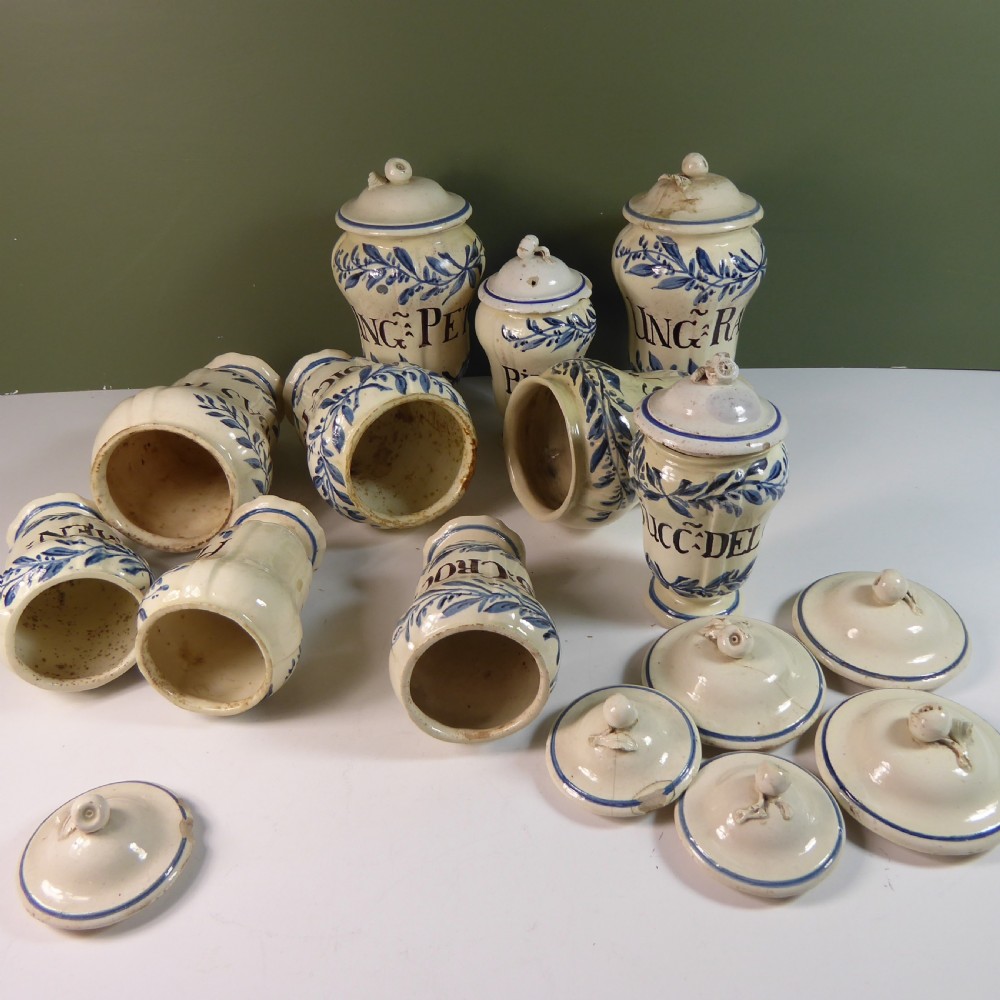 SET OF 18TH C APOTHECARY JARS View X