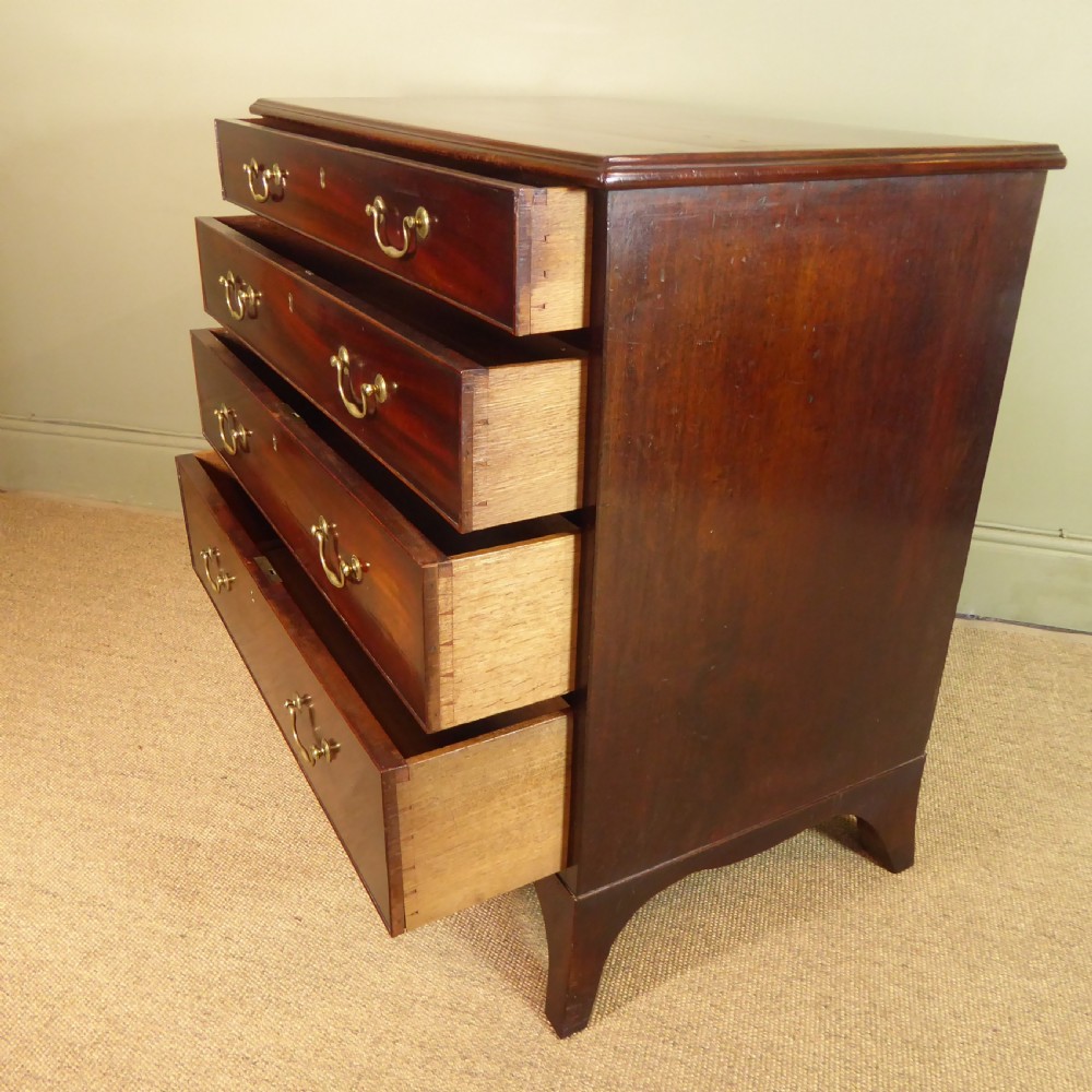 18TH C HEPPLEWHITE MAHOGANY CHEST OF DRAWERS View IV