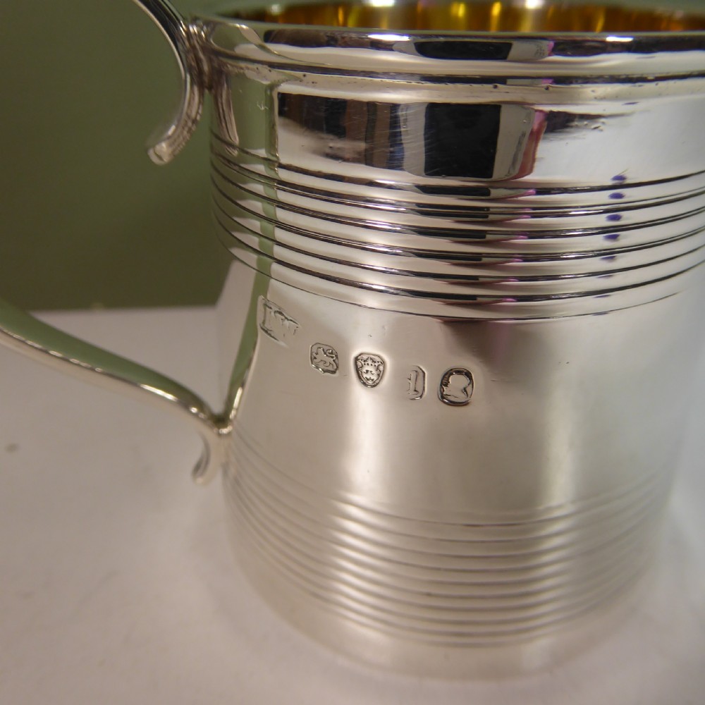 SMALL 19TH C SILVER TANKARD View III
