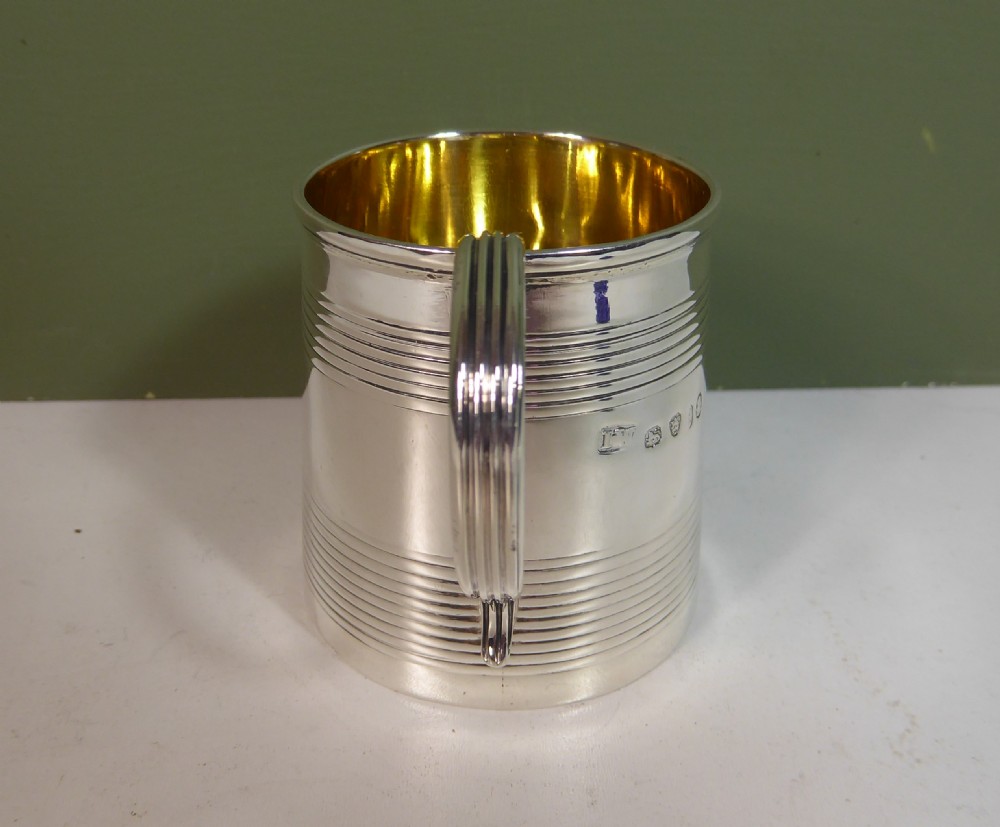 SMALL 19TH C SILVER TANKARD View IV