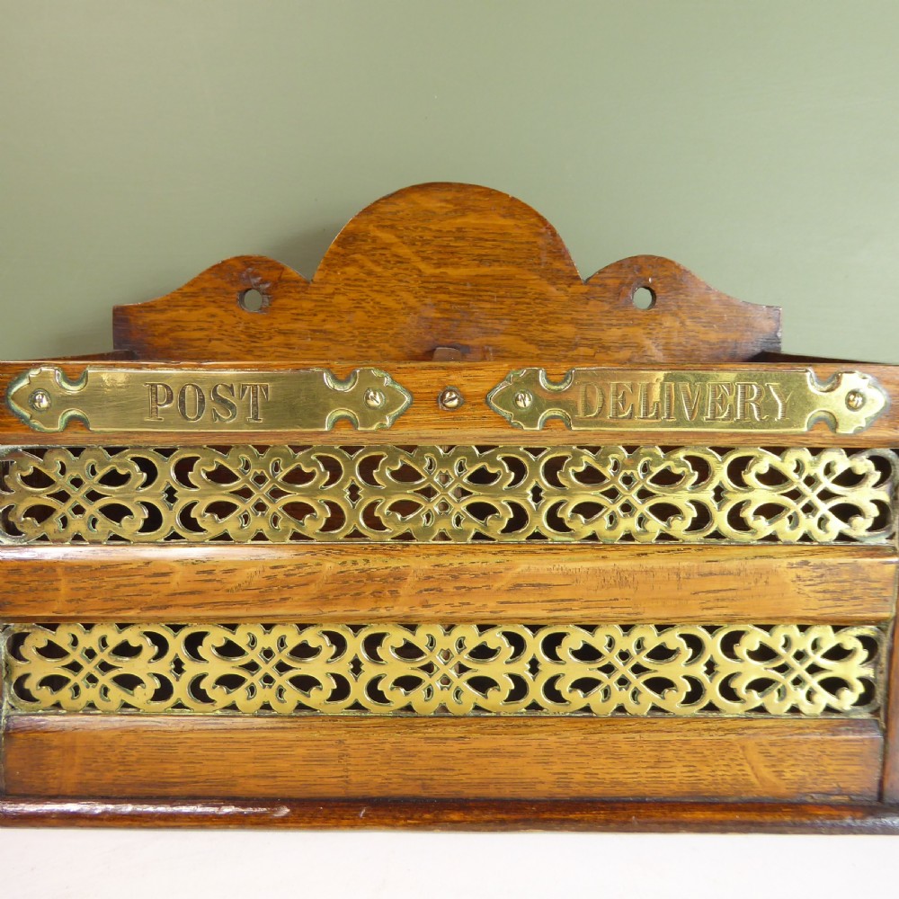 19TH C OAK LETTER BOX View VI