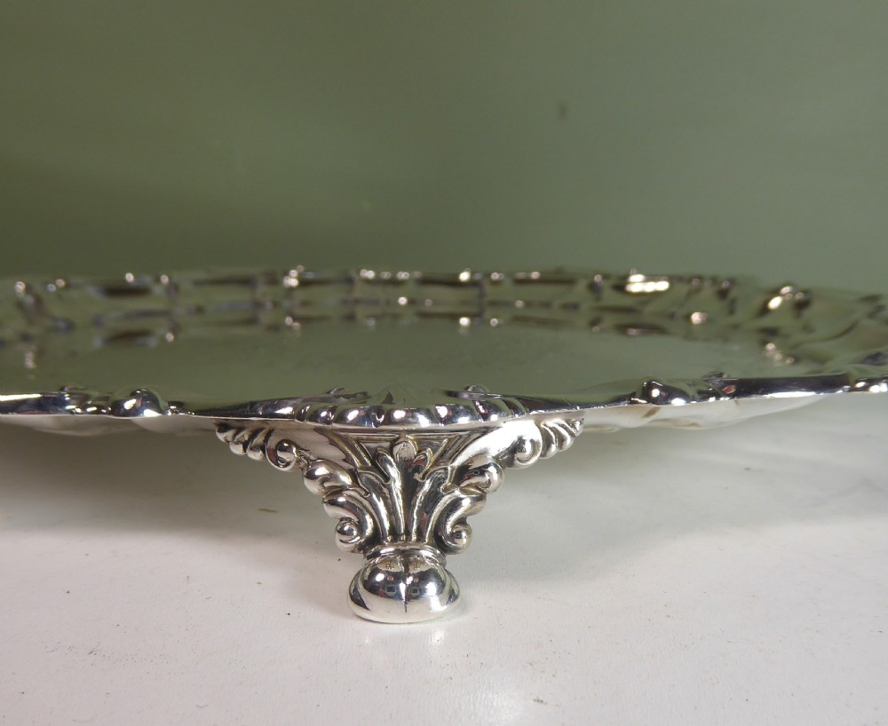 SOLID SILVER SALVER TRAY 1910 View II