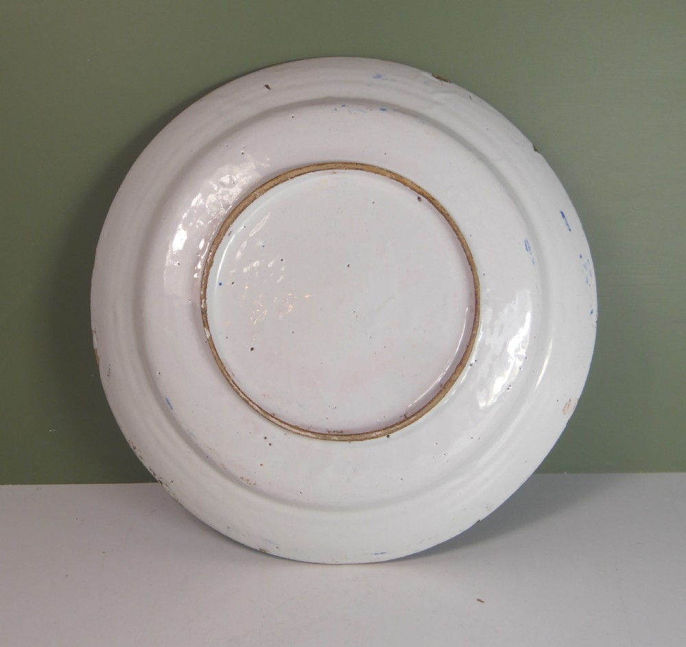18TH C BLUE & WHITE DELFT CHARGER View IV