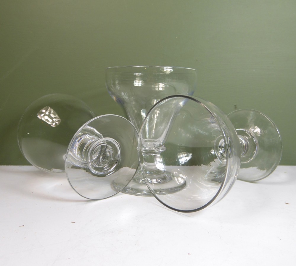 SET OF SIX 19TH C WINE GLASSES View V