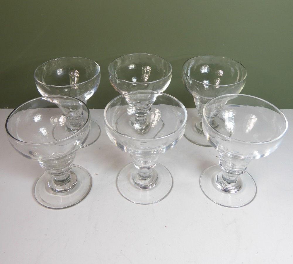 SET OF SIX 19TH C WINE GLASSES View VI