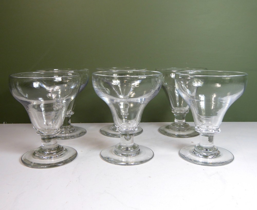 SET OF SIX 19TH C WINE GLASSES View VII