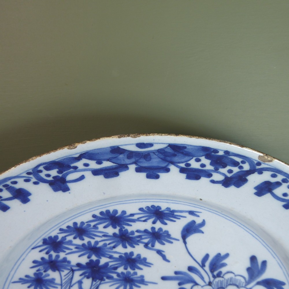 18TH C DELFT CHARGER PLATE View II