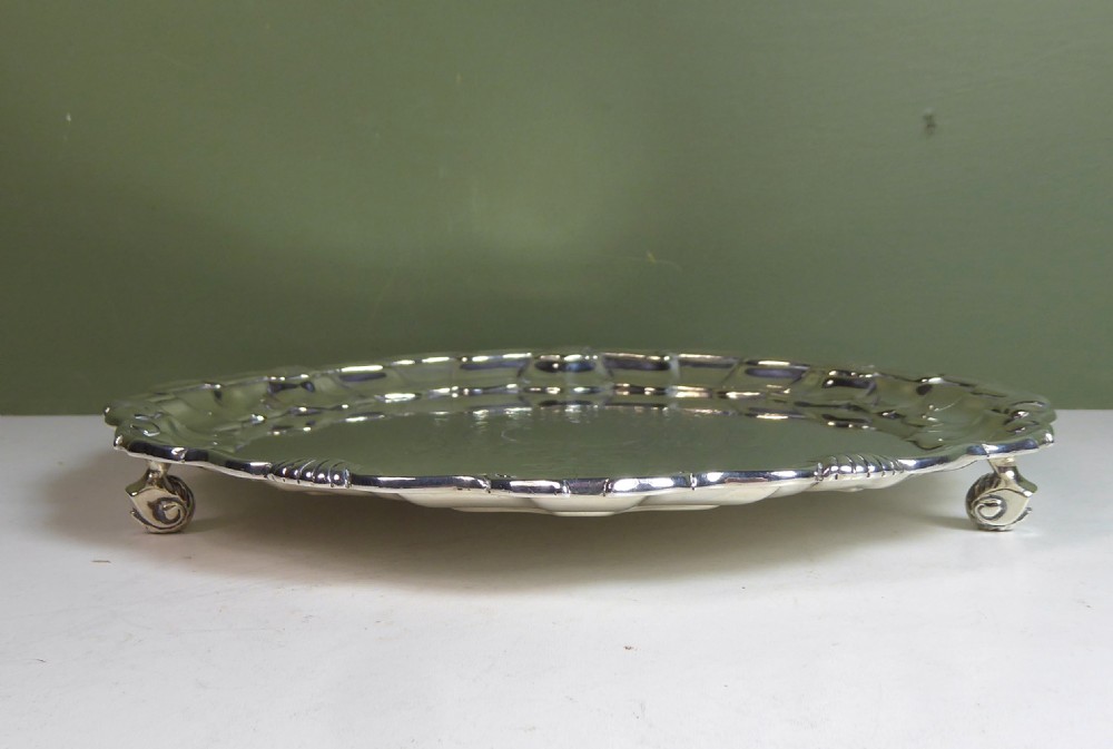 SOLID SILVER MAPPIN & WEBB SALVER 1898 View II