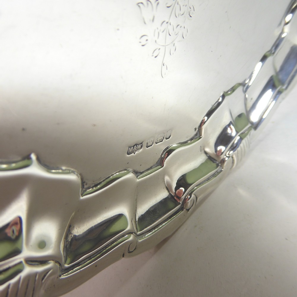 SOLID SILVER MAPPIN & WEBB SALVER 1898 View IV