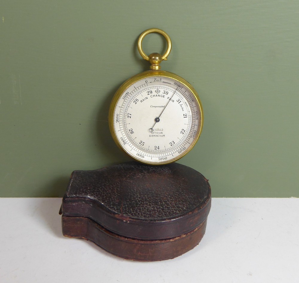 19TH C POCKET BAROMETER