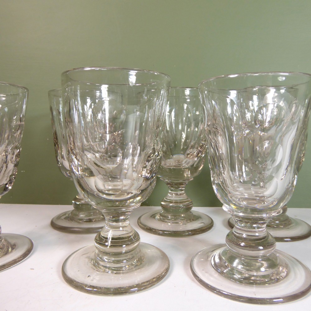 SET OF SIX 19TH C RUMMER GLASSES View III